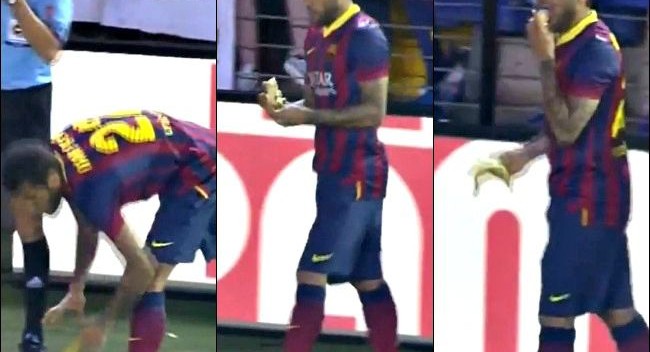 Dani Alves reponds aux raciste a la banane