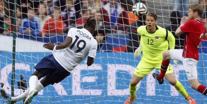 tete de pogba coupe du monde face à la norvège