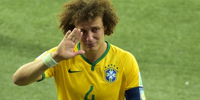 David Luiz en pleurs