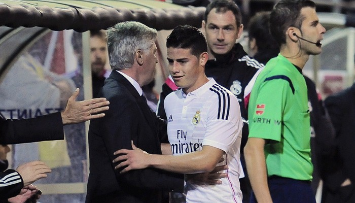 CARLO ANCELOTTI et JAMES RODRIGUEZ