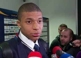 Kylian Mbappé zone mixte Monaco/PSG